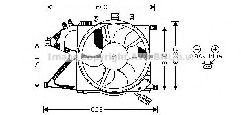 Вентилятор, охлаждение двигателя AVA QUALITY COOLING OL7506