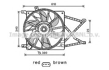 Вентилятор, охлаждение двигателя AVA QUALITY COOLING OL7544