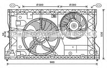 Вентилятор, охлаждение двигателя AVA QUALITY COOLING OL7588