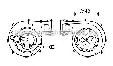 Электродвигатель, вентиляция салона AVA QUALITY COOLING OL8630