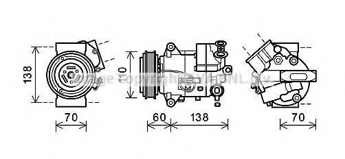 Компрессор, кондиционер AVA QUALITY COOLING OLK616