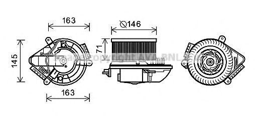 Электродвигатель, вентиляция салона AVA QUALITY COOLING PE8504