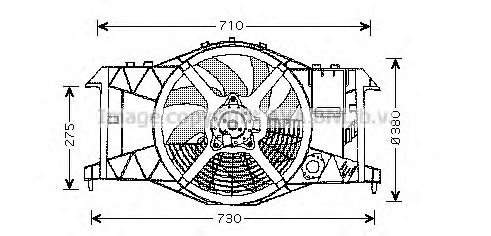 Вентилятор, охлаждение двигателя AVA QUALITY COOLING RT7533