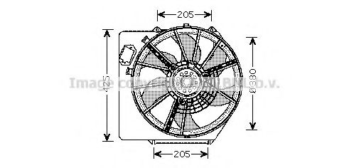 Вентилятор, охлаждение двигателя AVA QUALITY COOLING RT7536