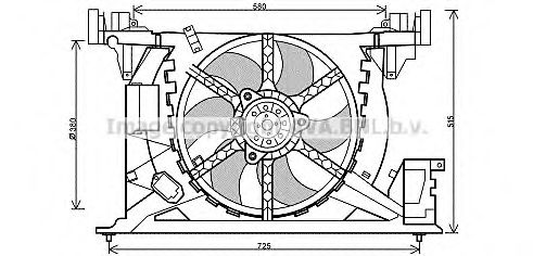 Вентилятор, охлаждение двигателя AVA QUALITY COOLING RT7545