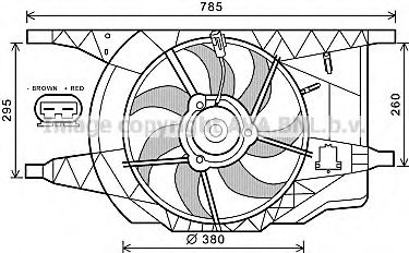 Вентилятор, охлаждение двигателя AVA QUALITY COOLING RT7546