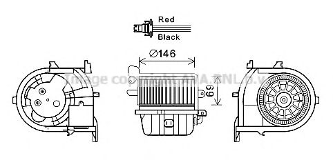 Электродвигатель, вентиляция салона AVA QUALITY COOLING RT8588