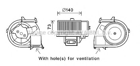 Электродвигатель, вентиляция салона AVA QUALITY COOLING RT8594