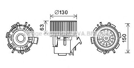 Электродвигатель, вентиляция салона AVA QUALITY COOLING RT8599