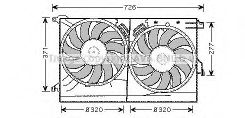 Вентилятор, охлаждение двигателя AVA QUALITY COOLING SB7502