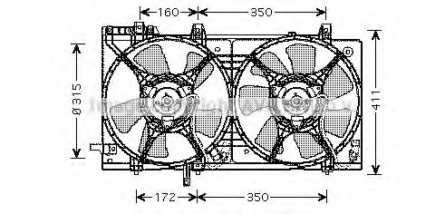 Вентилятор, охлаждение двигателя AVA QUALITY COOLING SU7512