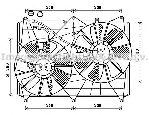 Вентилятор, охлаждение двигателя AVA QUALITY COOLING SZ7513