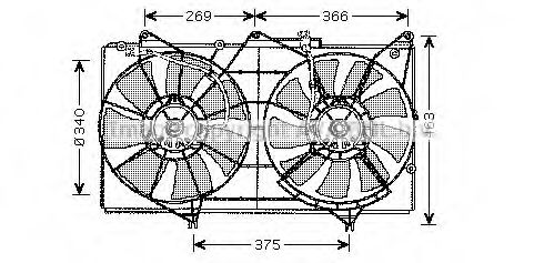 Вентилятор, охлаждение двигателя AVA QUALITY COOLING TO7531