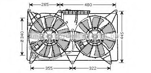 Вентилятор, охлаждение двигателя AVA QUALITY COOLING TO7532