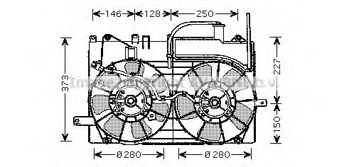 Вентилятор, охлаждение двигателя AVA QUALITY COOLING TO7549