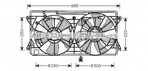 Вентилятор, охлаждение двигателя AVA QUALITY COOLING TO7550