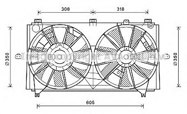 Вентилятор, охлаждение двигателя AVA QUALITY COOLING TO7613