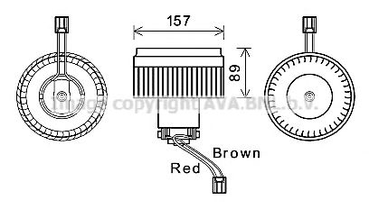 Электродвигатель, вентиляция салона AVA QUALITY COOLING VO8176
