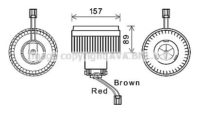 Электродвигатель, вентиляция салона AVA QUALITY COOLING VO8177