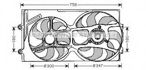 Вентилятор, охлаждение двигателя AVA QUALITY COOLING VW7514