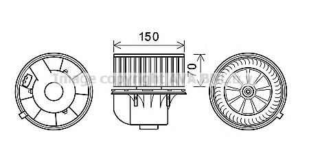 Электродвигатель, вентиляция салона AVA QUALITY COOLING VW8354