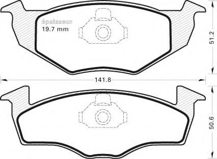 Комплект тормозных колодок, дисковый тормоз MGA 385
