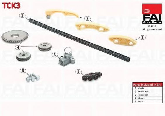 Комплект цели привода распредвала FAI AutoParts TCK3