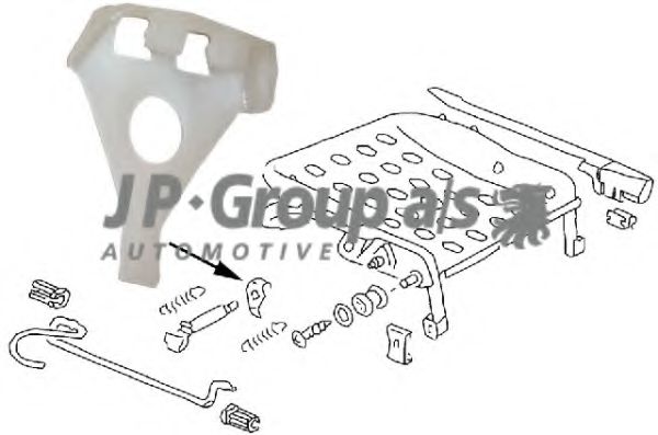 Регулировочный элемент, регулировка сидения JP GROUP 8189802606