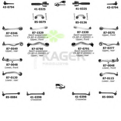 Подвеска колеса KAGER 800072