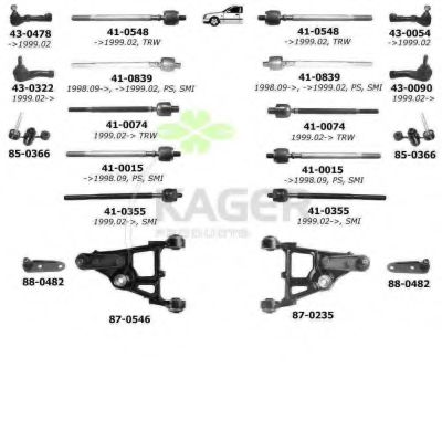 Подвеска колеса KAGER 800317