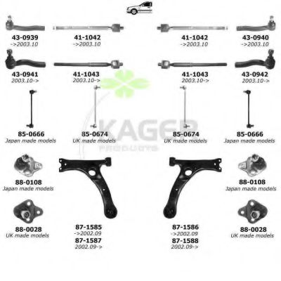 Подвеска колеса KAGER 800958