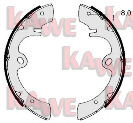 Комплект тормозных колодок KAWE 05130