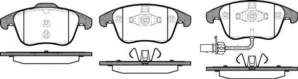 Комплект тормозных колодок, дисковый тормоз KAWE 1219 11