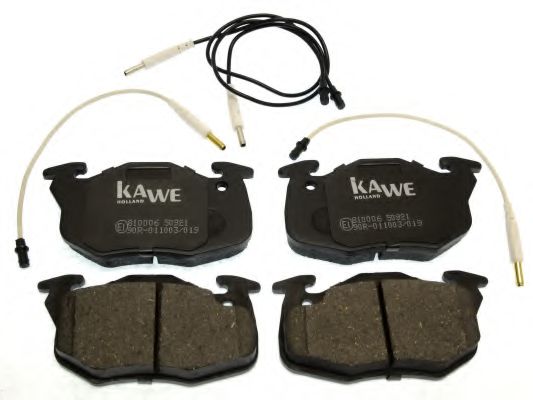 Комплект тормозных колодок, дисковый тормоз KAWE 810006