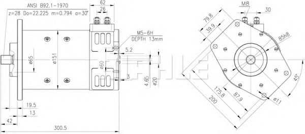 Электродвигатель MAHLE ORIGINAL MM 228