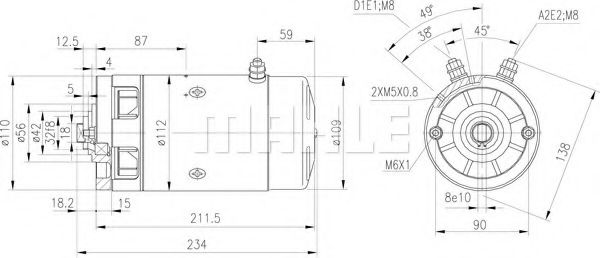 Электродвигатель MAHLE ORIGINAL MM 231