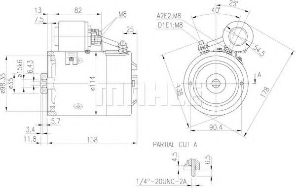 Электродвигатель MAHLE ORIGINAL MM 71