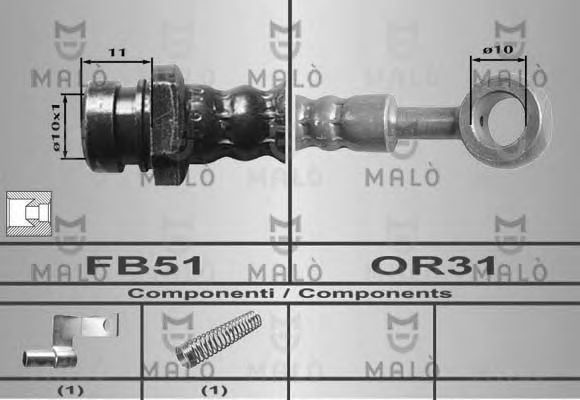 Тормозной шланг MALÒ 80480