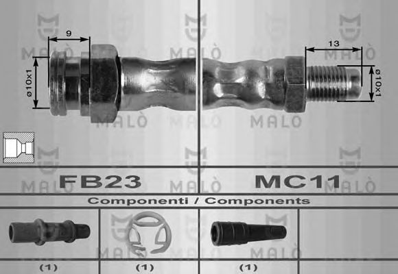 Тормозной шланг MALÒ 8410