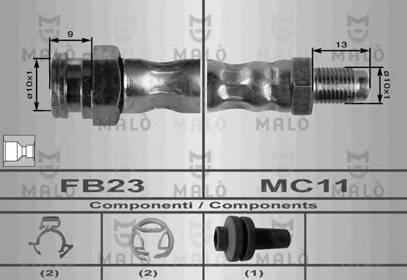 Тормозной шланг MALÒ 8433