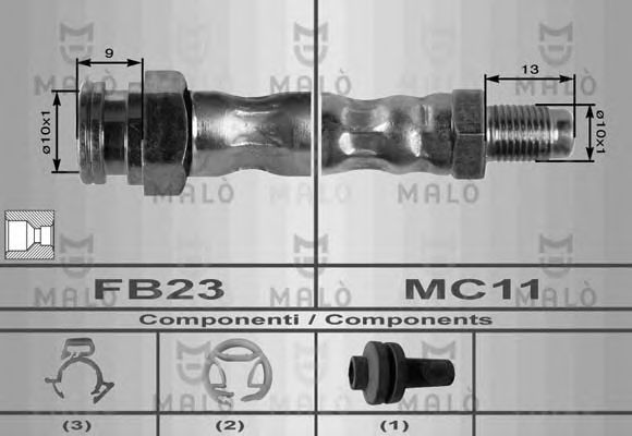 Тормозной шланг MALÒ 8436