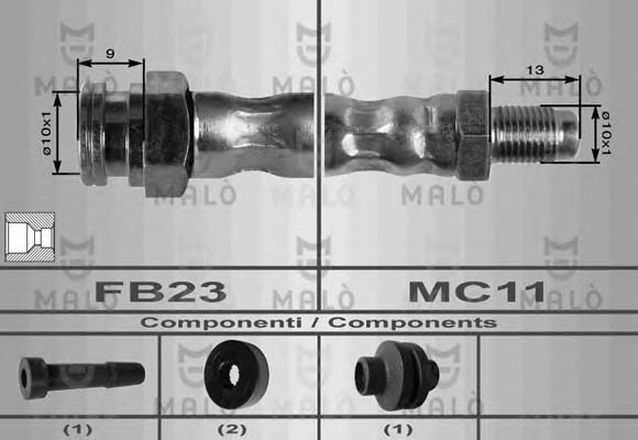 Тормозной шланг MALÒ 8559