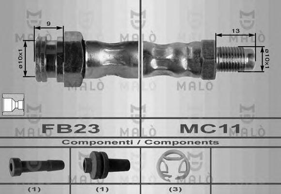 Тормозной шланг MALÒ 8563