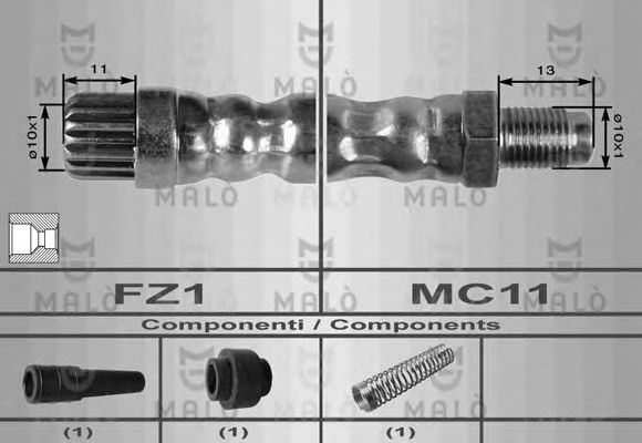 Тормозной шланг MALÒ 8627