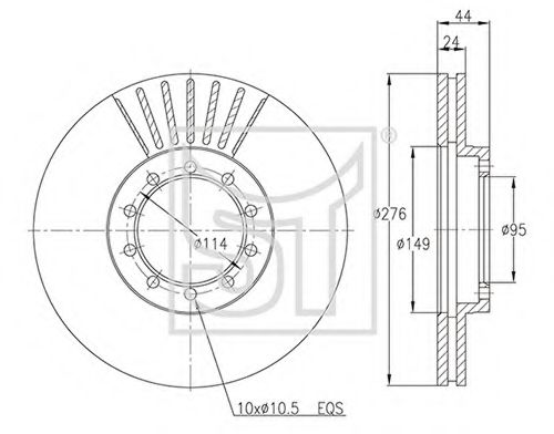 Тормозной диск ST-TEMPLIN 03.110.4255.040