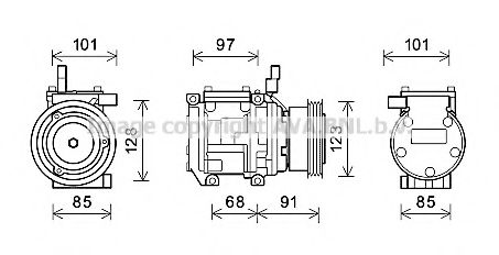 Компрессор, кондиционер PRASCO KAAK145