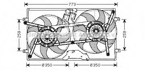 Вентилятор, охлаждение двигателя PRASCO VW7505