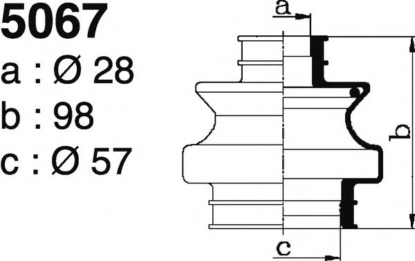 Комплект пылника, приводной вал DEPA 5067