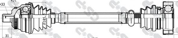 Приводной вал GSP 203044