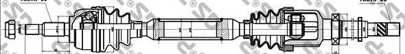 Приводной вал GSP 250442